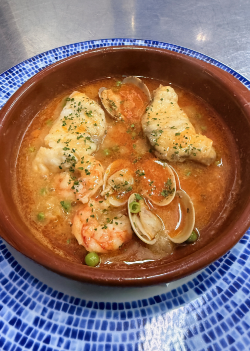 Restaurante Maluquer Quattro cazuela de pescado y marisco en Valencia